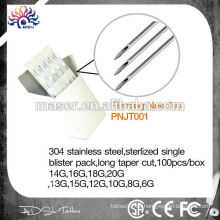 316L Edelstahl Körper Piercing Nadeln, Dual Piercing Nadeln, sterilisierte EO Gas Nadeln für Piercing